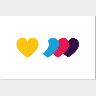 Poly Pride Hearts - (New Pride Colors!) Posters and Art